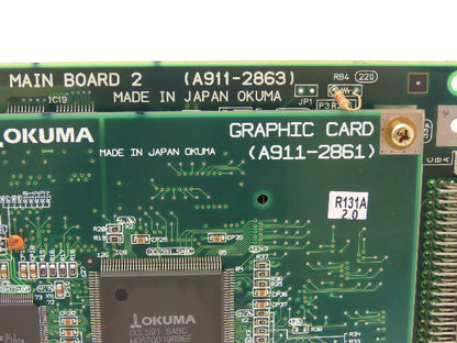 Okuma A911-2863 CNC Control FW Main Board 2 E4809-045-243-B w/ Graphics Card