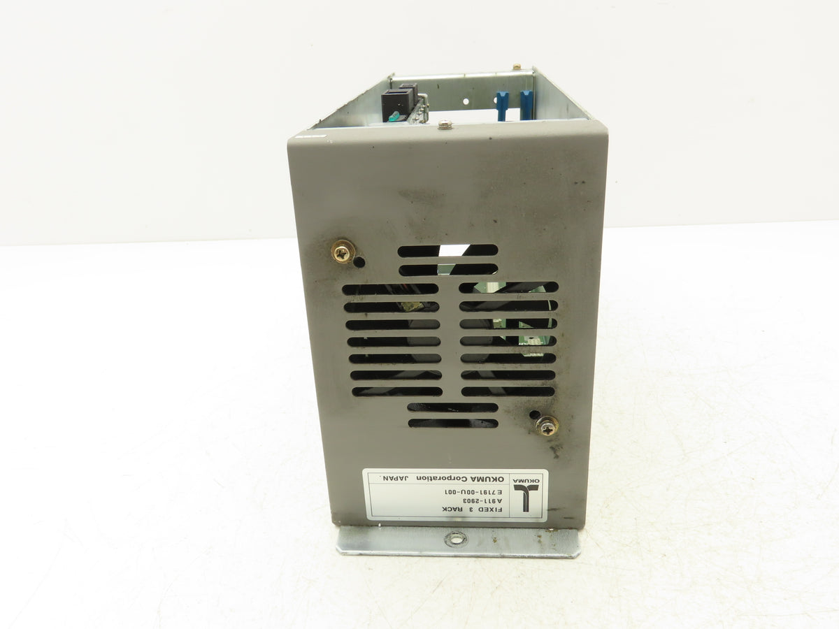 Okuma E7191-00U-001 Fixed 3-Rack PLC Chassis with Motherboard 1911-2903