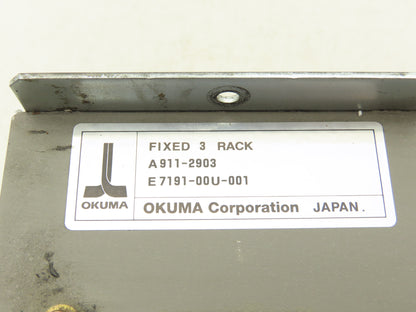 Okuma E7191-00U-001 Fixed 3-Rack PLC Chassis with Motherboard 1911-2903