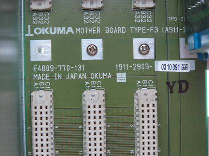 Okuma E7191-00U-001 Fixed 3-Rack PLC Chassis with Motherboard 1911-2903