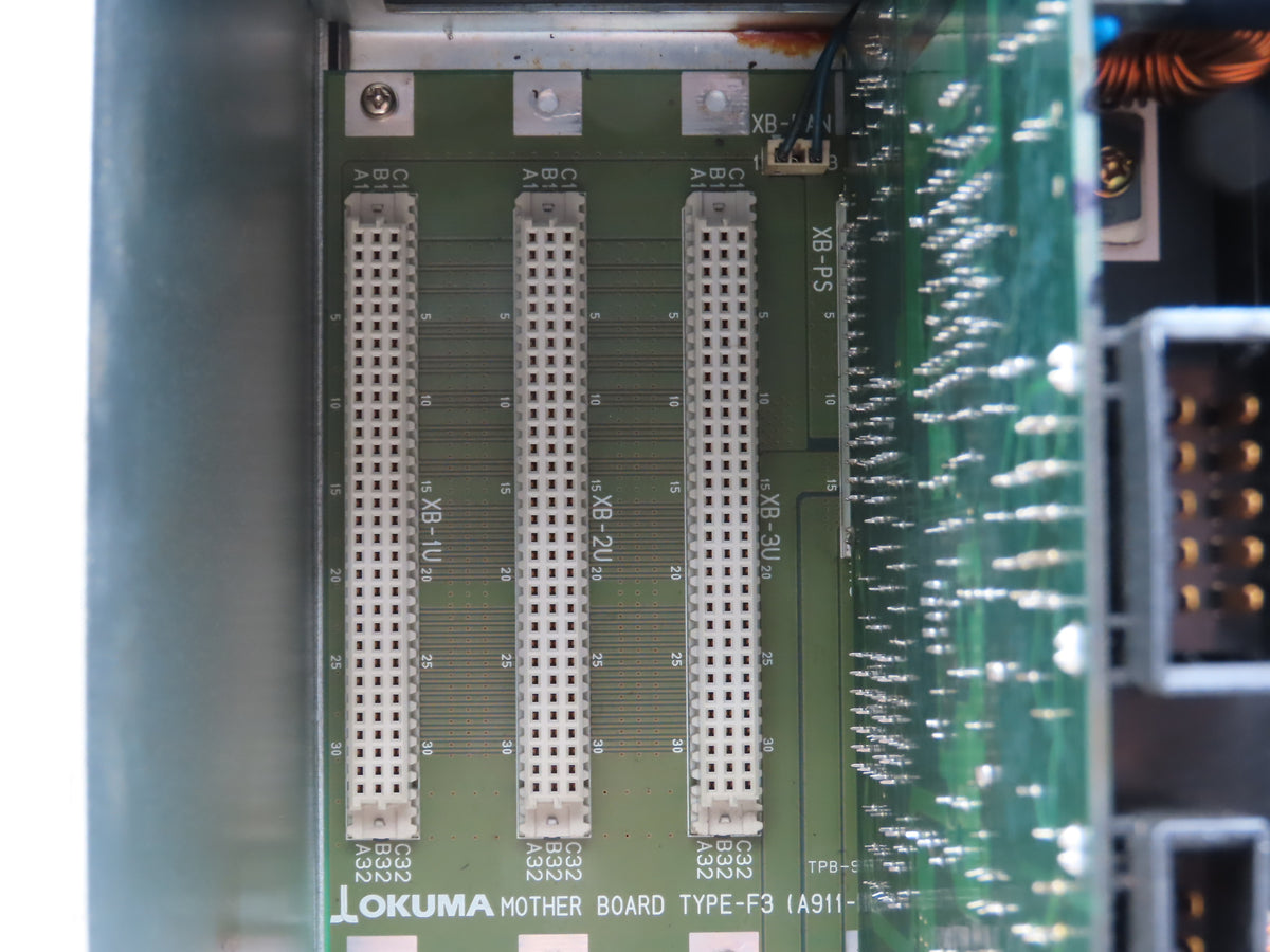 Okuma E7191-00U-001 Fixed 3-Rack PLC Chassis with Motherboard 1911-2903