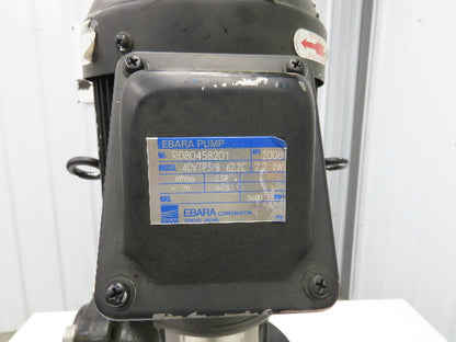 Ebara 40VTP3/8 62.2C Vertical Immersion Coolant Pump 900L/min 2.2kw 460V 3PH