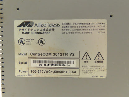 Allied Telesyn 3012TR V2 Network Ethernet Hub 12-Port 10BASE-T RJ-45 Router