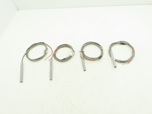 Big Chief Cartridge Heater Rod 1/2" X 4-1/4" 500 W / 240 V 60" Leads Lot of 4