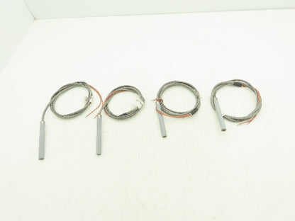 Big Chief Cartridge Heater Rod 1/2" X 4-1/4" 500 W / 240 V 60" Leads Lot of 4