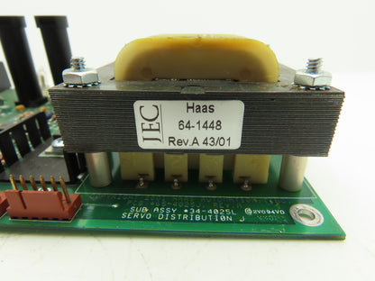 Haas Automation 34-4025L Printed Circuit Board Servo Distribution Module Rev A
