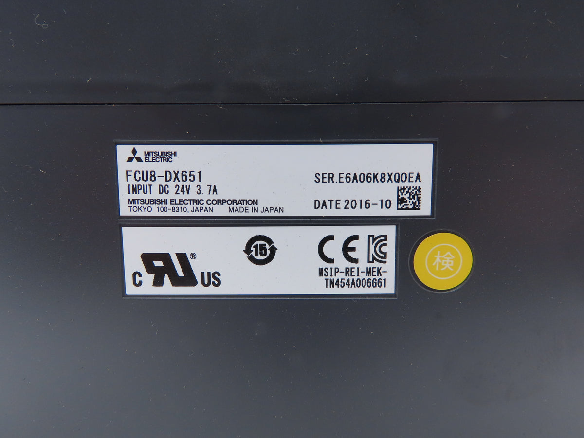 Mitsubishi Electric FCU8-DX651 CNC Machine Peripheral I/O Unit 24VDC 3.7A READ