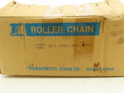 Tsubaki  SK-1 Connector Link 2" Pitch Straight One Side Carbon Steel Lot of 10