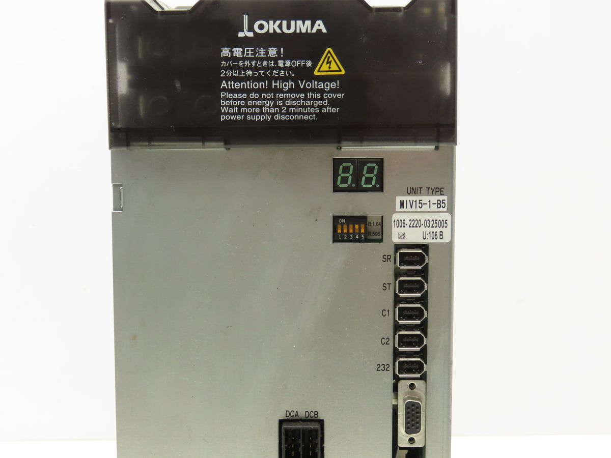Okuma MIV15-1-B5 AC Servo Spindle Drive Module U:106B 1006-2220-03 25 005