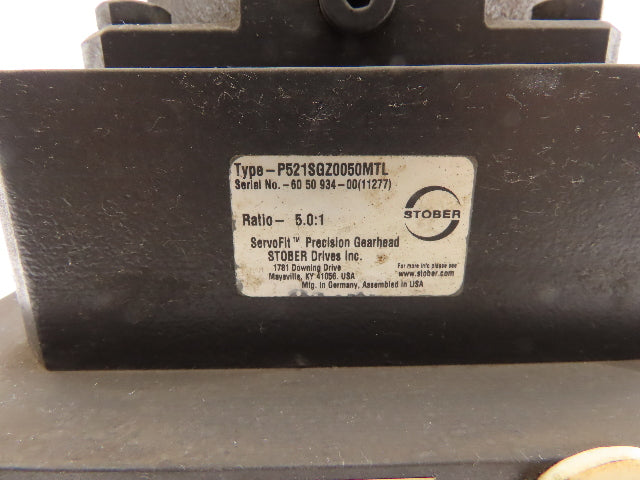Stober P521SGZ0050MTL ServoFit Planetary Gearbox 5:1 Inline Gearhead Reducer