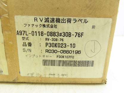 Fanuc A97L-0118-0883#30B-76F Vigo Drive Precision Reduction Gear RV-30B-76