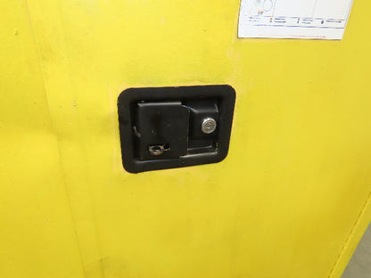 Agent 1068343 Yellow Flammable Safety Cabinet Self Closing Door 30 Gallon Liquid