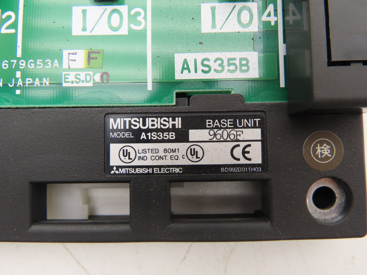 Mitsubishi Electric A1S35B Melsec PLC Backplane Rack Power Supply CPU 7 Slot