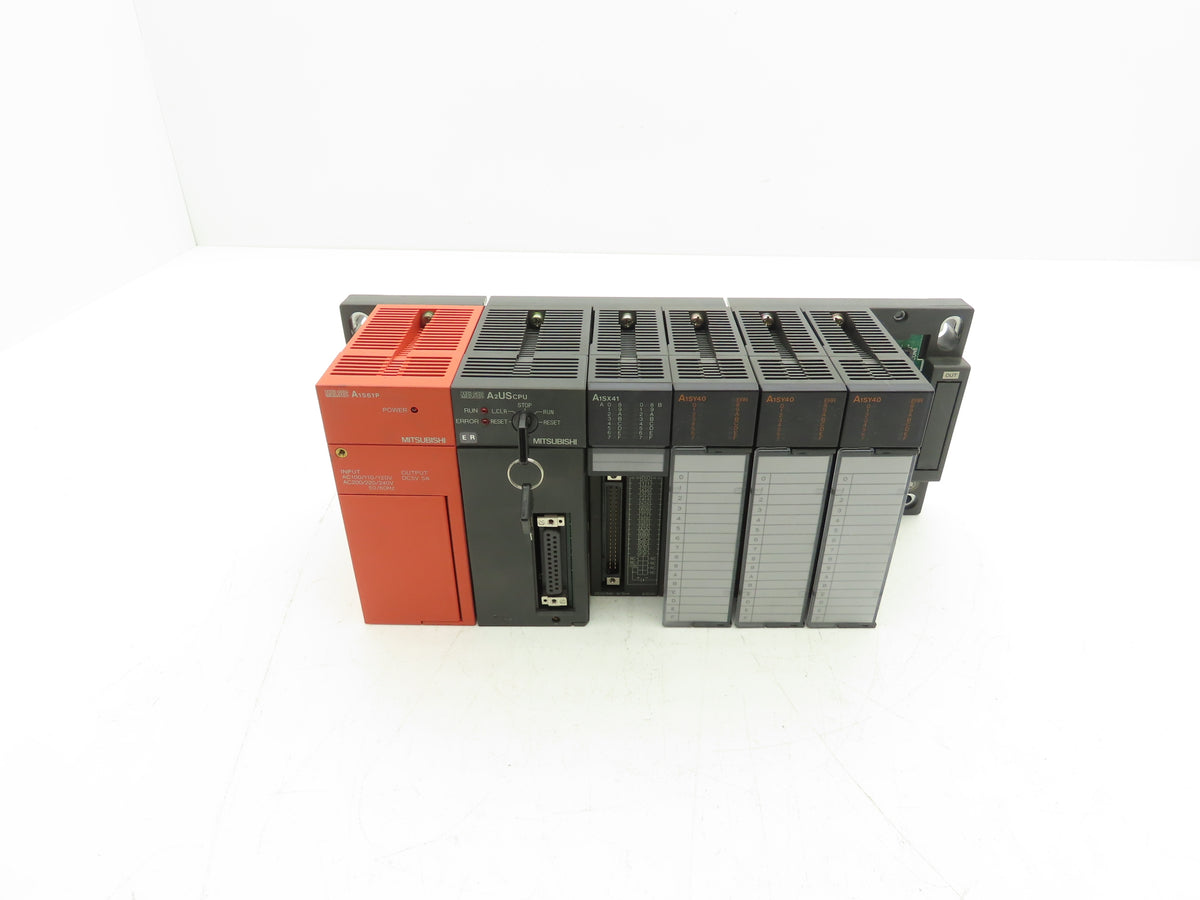Mitsubishi Electric A1S35B Melsec PLC Backplane Rack Power Supply CPU 7 Slot