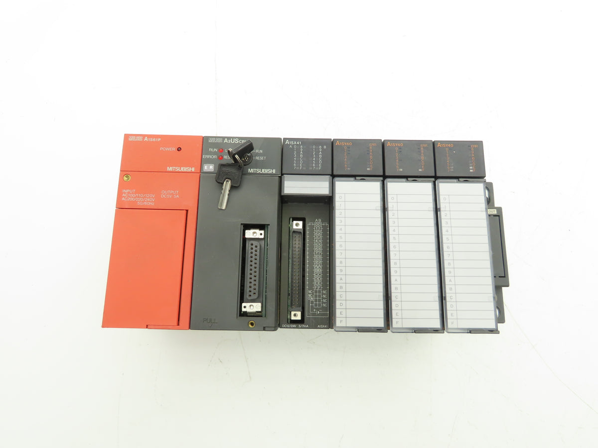 Mitsubishi Electric A1S35B Melsec PLC Backplane Rack Power Supply CPU 7 Slot
