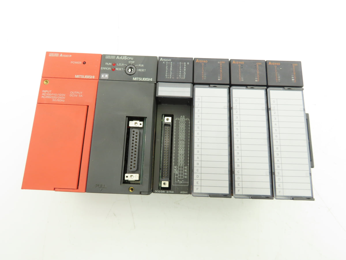 Mitsubishi Electric A1S35B Melsec PLC Backplane Rack Power Supply CPU 7 Slot