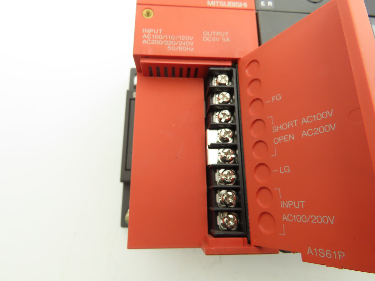 Mitsubishi Electric A1S35B Melsec PLC Backplane Rack Power Supply CPU 7 Slot