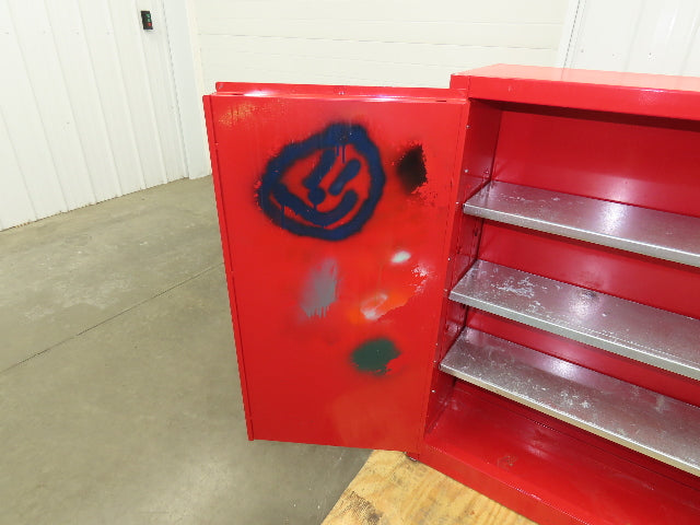 Eagle 1976 Flammable Liquid OSHA Safety Cabinet 24 Gal 2-Door RED 43x12x44"