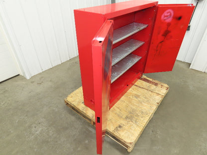 Eagle 1976 Flammable Liquid OSHA Safety Cabinet 24 Gal 2-Door RED 43x12x44"