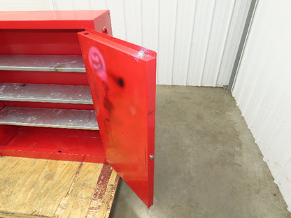 Eagle 1976 Flammable Liquid OSHA Safety Cabinet 24 Gal 2-Door RED 43x12x44"