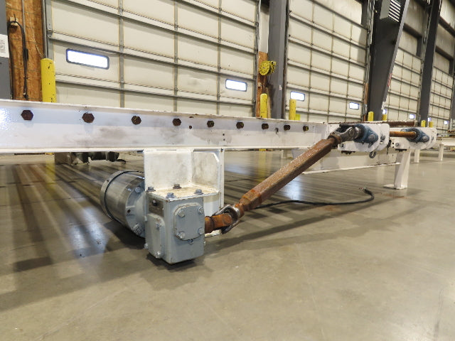 8' 9"L Chain Drive Pallet Transfer Conveyor 98"BF 2.5"Roller 480V 3PH 14"H 30FPM