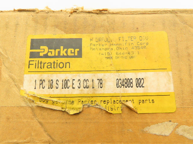 Parker 10S 10C E 3 CC 1 78 Tell Tale Hydraulic Filter Housing 1" FNPT 10 GPM