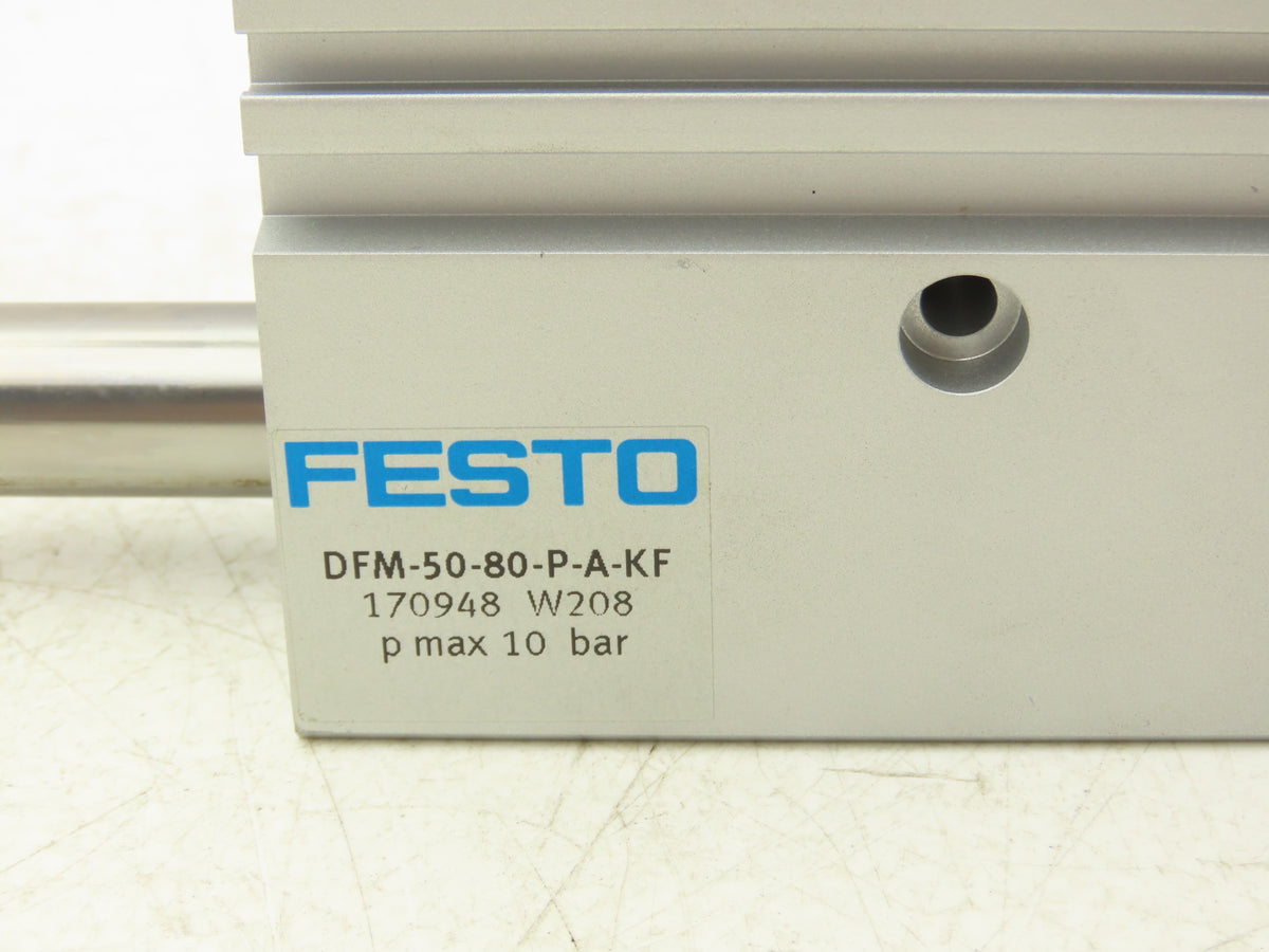 Festo DFM-50-80-P-A-KF Pneumatic Guided Drive Cylinder 50mm Bore 80mm Stroke