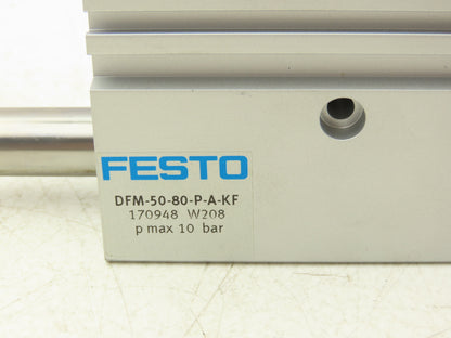 Festo DFM-50-80-P-A-KF Pneumatic Guided Drive Cylinder 50mm Bore 80mm Stroke