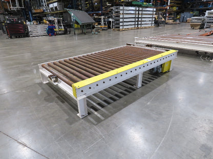 57"W x 8' 3"L Chain Drive Pallet Conveyor 50"BF 2.5"Roller 480V 3PH 15"H 40FPM