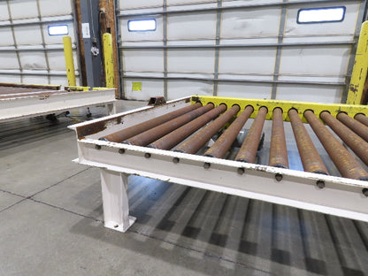 57"W x 8' 3"L Chain Drive Pallet Conveyor 50"BF 2.5"Roller 480V 3PH 15"H 40FPM