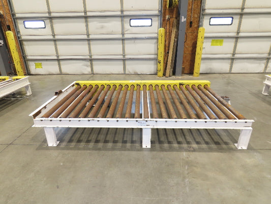 57"W x 8' 3"L Chain Drive Pallet Conveyor 50"BF 2.5"Roller 480V 3PH 15"H 40FPM