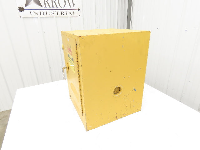 Justrite 25040 Yellow Flammable Cabinet 4 Gallon Capacity Single Shelf