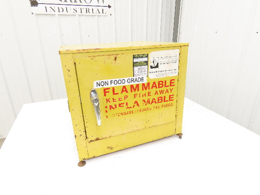 Protectoseal 5513 Yellow Flammable Cabinet 2 Gallon Capacity Single Shelf