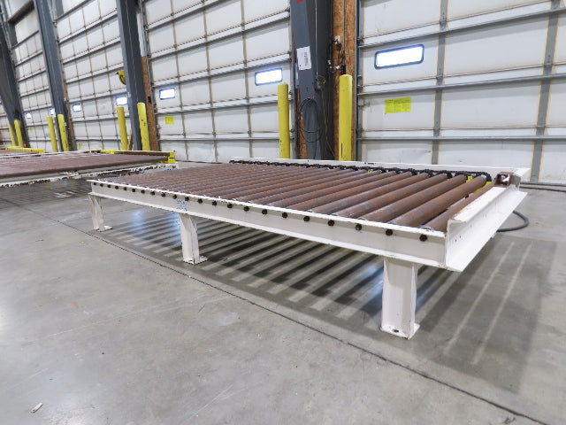 57"W x 8' 3"L Chain Drive Pallet Conveyor 50"BF 2.5"Roller 480V 3PH 15"H 40FPM