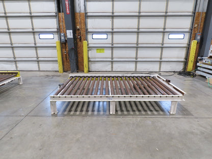 57"W x 8' 3"L Chain Drive Pallet Conveyor 50"BF 2.5"Roller 480V 3PH 15"H 40FPM