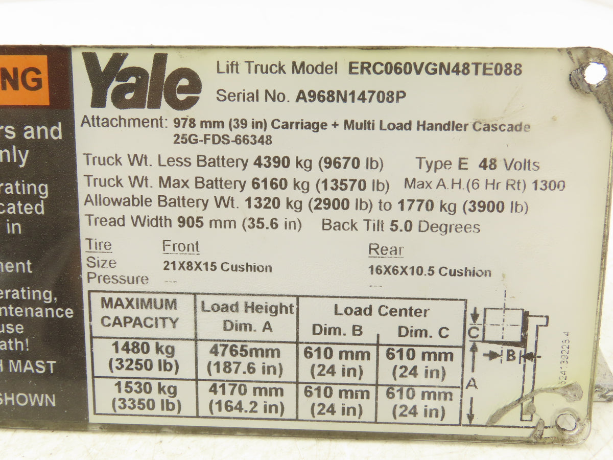 Sevcon 622/11119 Power Converter 36/88VDC To 12VDC Off Yale ERC060VGN48TE088
