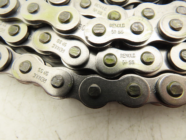 Renold 50A1SSX10Ft Roller Chain #50 - 5/8" Pitch 1 Strand Simple Stainless 10 ft