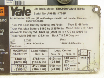 Danaher ACS48L-700F-23P AC SuperDrive Forklift Motor Controller 48V Off ERC060