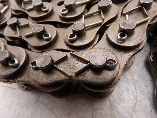 Tsubaki 80-1CP Roller Chain #80 - 1" Pitch 1 Strand Cotter Pin 6 Feet Length