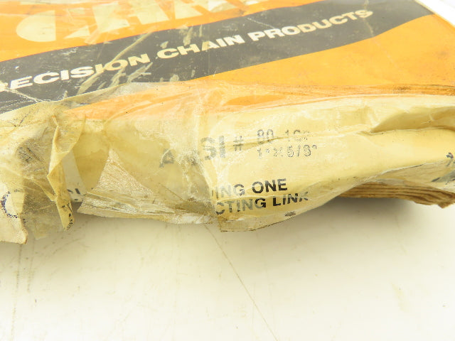 Tsubaki 80-1CP Roller Chain #80 - 1" Pitch 1 Strand Cotter Pin 6 Feet Length