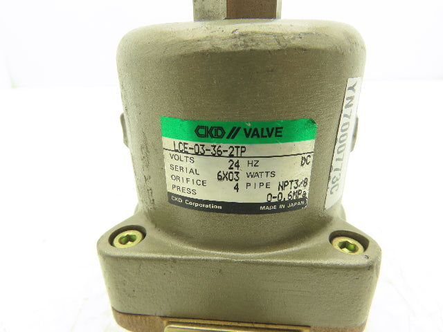 CKD LCE-03-36-2TP Explosion Proof Solenoid Valve 3 Way 24V 3/8" FNPT 87 psi
