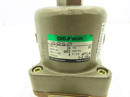 CKD LCE-03-36-2TP Explosion Proof Solenoid Valve 3 Way 24V 3/8" FNPT 87 psi