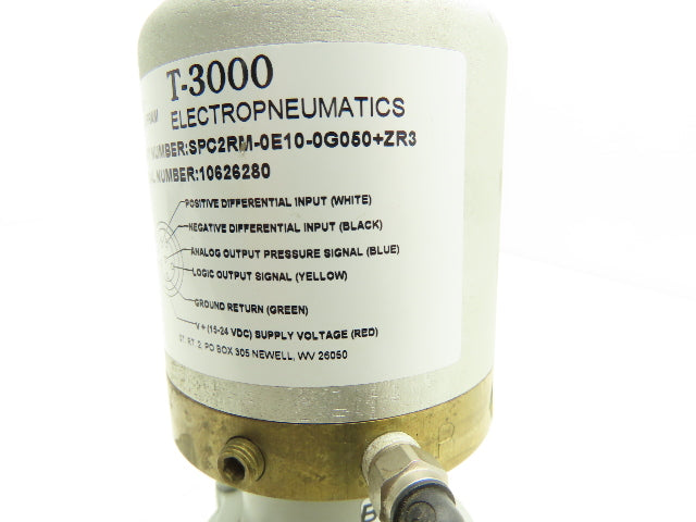 Marsh Bellofram T-3000 Electropneumatic Pressure Transducer w 75Hr Relay 250 PSI