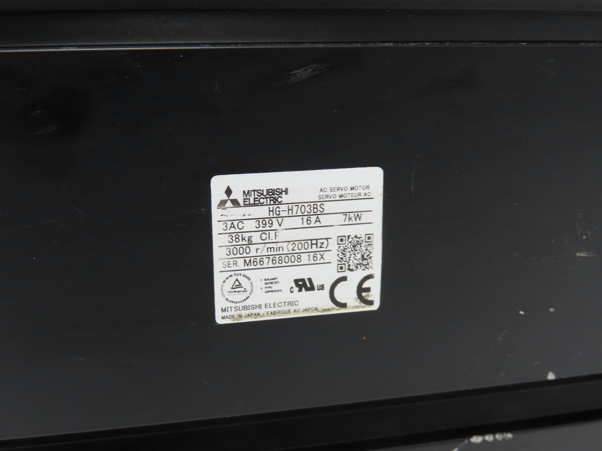 Mitsubishi HG-H703BS Servo Motor 7kW 3000 RPM 399V 3PH Encoder OSA676S5AS
