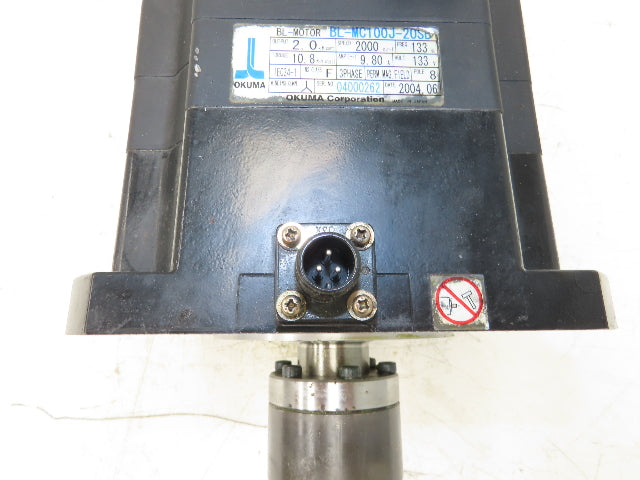 Okuma BL-MC100J-20SB Servo Motor 2kw 2000 RPM 133V 3PH Encoder ER-JG-7200D