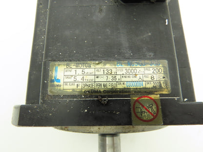 Okuma BL-MC50J-30S Servo Motor 1.5kw 3000 RPM 133V 3PH Encoder ER-JF-7200D