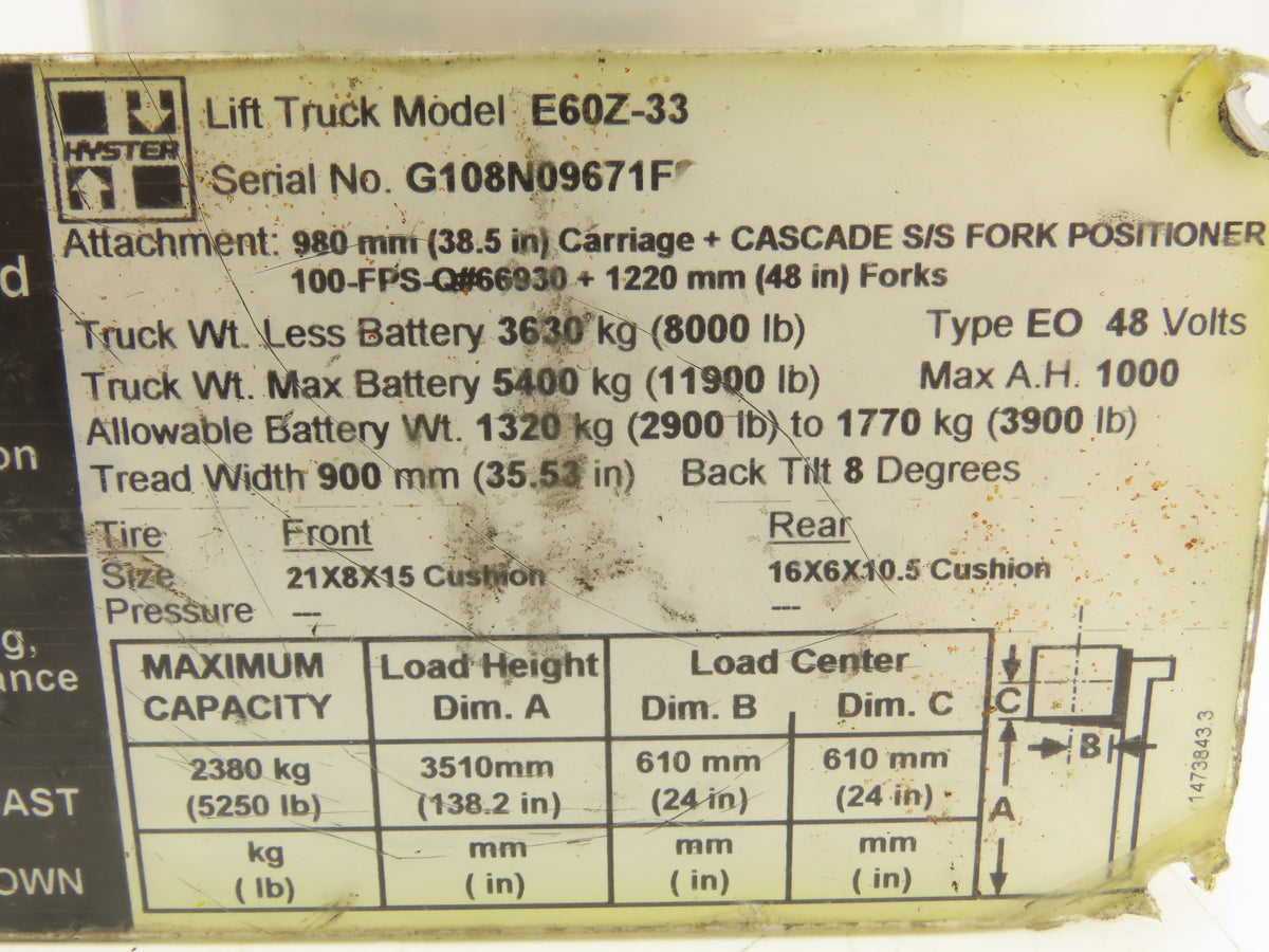 Danaher Motion 83Y26038A Hyster Forklift Display Controller Module OPT10-C4