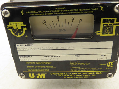 UFM Universal Flow Monitors MN-PPT10GM-8S-60C1.0-AONR-TG Flowmeter Tri Clamp