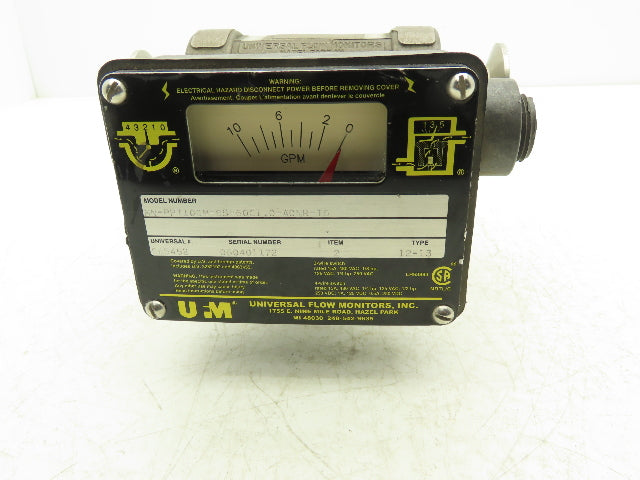 UFM Universal Flow Monitors MN-PPT10GM-8S-60C1.0-AONR-TG Flowmeter Tri Clamp