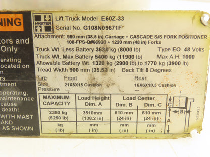 Danaher 83U03570A VMC 20 Vehicle Master Controller Rev 0002 Off E60Z-33 Forklift